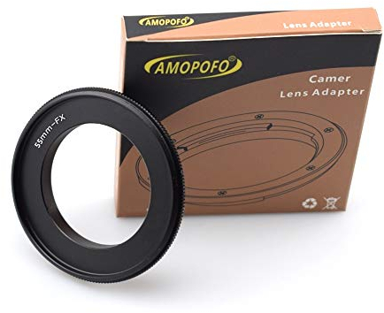 55 mm-FX Makro Shoot Ring, 55 mm auf FX Reverse Adapterring, kompatibel mit Fuji Film FX Kamera X-A5 X-A20 X-A10 X-A3 X-A2 X-A1 X-T2 X-E3 X-E2S X-E1 X-T100 X-M1 X-Pro1 X-Pro2, Makro Shoot.
