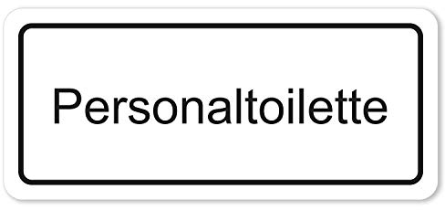 Hinweis-Aufkleber Personaltoilette I 25 x 11 cm I Toiletten-Sticker Tür Klebe-Schild WC Sticker neutral I für Restaurant Laden Geschäft I selbstklebend I hin626