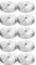 courti 10 Stainless Steel Mouth Mason Jars Lids With Straw, Reusable Metal Cup Lid With Holes Suitable For Children And Adults