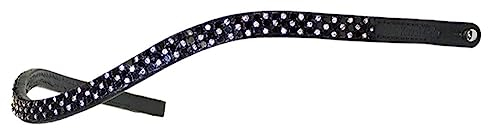 Stirnband Button Claret, V, schwarz, bordeaux Steine