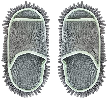 VIGAR - Pantofole per casa - Microfibra - 32 x 16,5 x 4 cm - Collezione Rengo - Taglie 38-42 - Pantofole divertenti e confortevoli - Uomo e Donna - Grigio, Grigio e verde