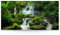 BilderKing Wandbild Wasserfall Regenwald - 180cm x 90cm Acrylglas 5mm + Rückrahmen