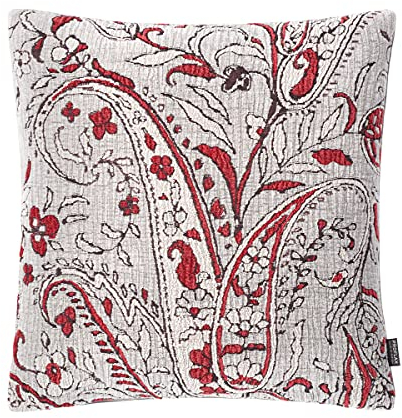 Proflax Kissenhülle Tilda, Jaquardweberei in Farbe Silber, Größe 38x38 cm