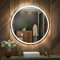 KWW 80 cm LED Runder Badezimmer Eitelkeitsspiegel, Farbtemperatur Einstellbar, Anti-Nebel Dimmbare Lichter, Wand Befestigter Make-up-Spiegel mit Smart Touch-Taste