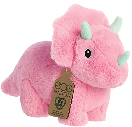 Aurora World Aurora, 35057, Eco Nation Trix Triceratops, 20cm, Plüsch, Pink