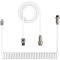 XINMENG X MAMBASNAKE C01 Cable de Teclado en Espiral, Línea HyperSpeed Tipo C con Tasa de Retorno de 8KHz Para Teclados de Juegos, Cable USB-C de TPU con Aviación Metálica, para PC/Teléfono - Blanco