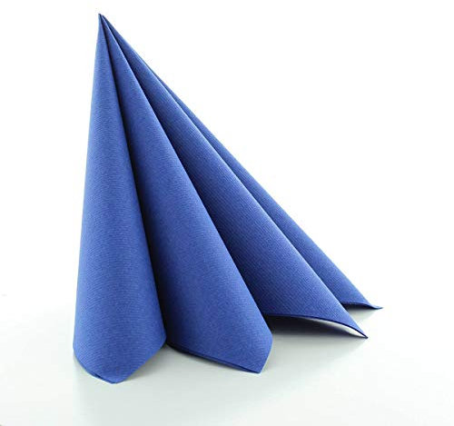 Serviette aus GMIAir 40 x 40 cm, 1/4 Falz, edel und elegant zugleich, perfekt für Private Feiern und auch Gastronomie, 50 Stück, Farbe royalblau