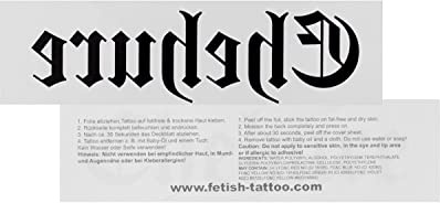 5 x Ehehure Tattoo - Schriftzug in schwarz - Sexy Kinky Fetisch Tattoo (5)