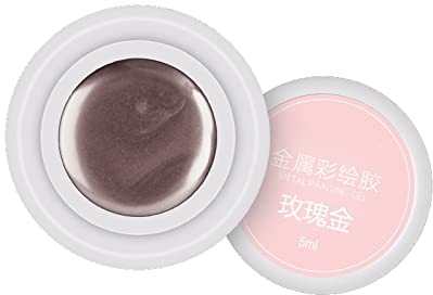 Health and Beauty Metallic-Lack-Kleber, Leichter Kleber, Malerei, Zuglinie, Gold, Silber, Roségold, kompletter Satz Spiegel-Nagellack-Kleber (Rose Gold, One Size)