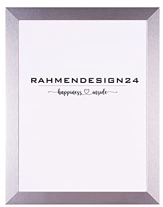 Rahmendesign24 Bilderrahmen Milano 20x30 Silber (hochglanz) Fotorahmen, Wechselrahmen, Posterrahmen, Puzzlerahmen