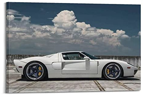 KYNA Super Auto-Poster für Ford GT Sportauto-Rennauto-Poster, dekoratives Gemälde, Leinwand, Wandposter und Kunstbild, modernes Familien-Schlafzimmer, Dekoration, Poster, 20 x 30 cm