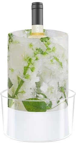 Ice Mold Wine Bottle Chiller,DIY Acrylic Ice Bucket for Cocktail Bar Party Wedding Festival Halloween Chirstmas Holiday Champagne Wine Whisky Beer Drink for Any Theme or Season,1 Pack