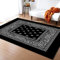 PAJEON Böhmischer Paisley Schwarz Bandana Druck Teppiche, 70 x 140 cm Kurzflor Kinderteppich - für Terrasse Garten, Küche, Bad Oder