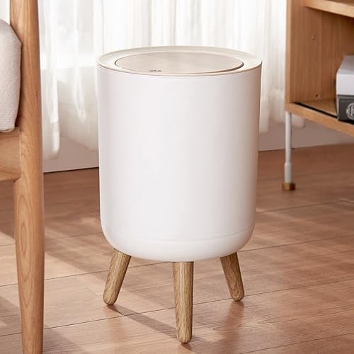 U2PICK Mini poubelle avec couvercle, 9 litres, poubelle moderne avec pieds, poubelle en plastique adaptée pour cuisine, salle de bain, chambre à coucher, salon, bureau, extérieur, poubelle anti-chien,
