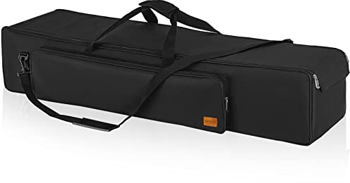 OUUTMEE Bolsa Grande de Transporte con Cremaller Fotografía Video Kit de Estudio, 127 x 21 x 21 cm, Resistente Bolsa de Nailon con Correas y Asas