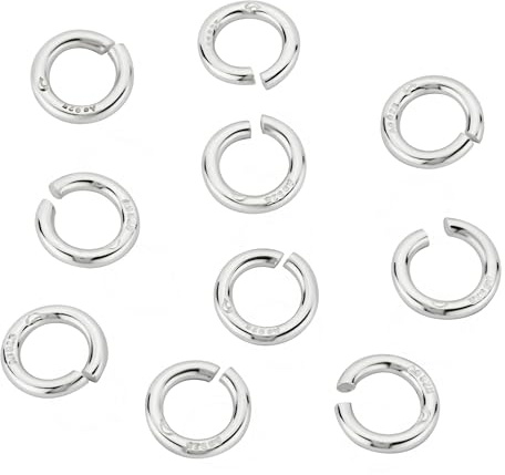 NKlaus Öse aus 925 Silber, Stärke: 0,9mm, Gewicht: 1g, 3,5x5,4mm, 10 Stück