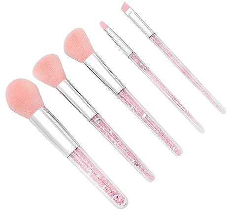 Angoily 5 Pcs Makeup Brush Set Light Pink Kit Professional Makeup Brushes for Women