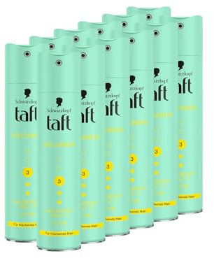 Schwarzkopf Taft Haarspray Volumen (12x 250 ml), Haltegrad 3 Haarstyling, Haarspray für trockenes Haar, Volumen-Haarspray, vegane Formel*