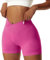 Coswind Sport Leggings Damen Kurze Booty Scrunch Gym Shorts Yoga V Cross Push Up Radlerhose Sexy Blickdicht Roserot M