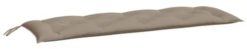 vidaXL Gartenbank Auflagen 2 STK., Gartenbank Auflage mit Hohlfasern, Sitzkissen mit Schnüren für Außen Innen, Bankauflage Bankkissen Sitzkissen Bankpolster, Taupe Oxford-Gewebe