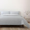 Casa da Laura - Housse de Couette Gris Vichy 280x240 cm pour Lit Super King Size 200-2 Personnes - 100% Coton - Housse de Couette et Deux Taies d'oreiller