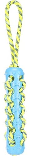 Flmaingo Spielzeug für Hund Tofla Zerrseil Stick blau/gelb - 40x5x5cm - Schwimmfähig, ideal für Wasserspiele mit Ihrem Hund - Mit Griff