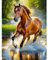DPIDEA Diamond Painting, Diamond Painting Bilder für Erwachsene DIY 5D Diamant Painting Pferde Diamant Malerei Stickerei Kreuzstich für Zuhause Dekor 30x40cm