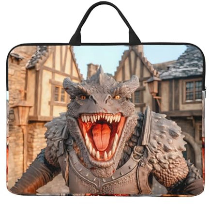 Lizard Monster gemusterte Laptophülle 14 Zoll stoßfest für schlanke Schutzhülle Notebook Computer Tasche