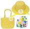 Jc.upin Easter Bonnet Kit-Easter Hat Making Kit,Easter Egg Hunt Easter Basket,Easter Gifts for Kids Make Your Own Easter Bonnet for Boys Girls,DIY Easter Activities Party Bags Decorations (Yellow)