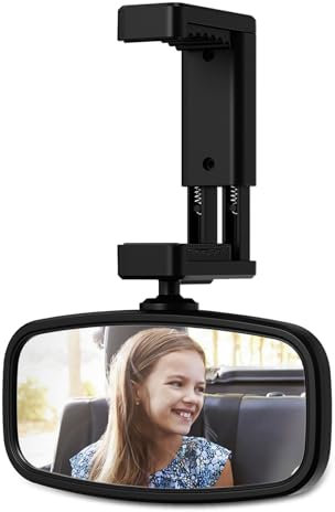 Spiegel Auto Baby Rückbank, Autospiegel Baby Rücksitz mit Haken Clip, 360°Einstellbar, Hergestellt aus ABS-Gehäuse, Baby Spiegel für Die Meisten Familienautos