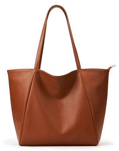 KALIDI Handtasche Damen Shopper Tasche Tote Bag PU Leder Große Schultertasche mit Reißverschluss für Arbeit,Einkauf，Schule