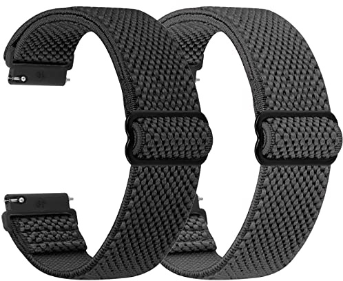 Dafean Tressé Bracelet Montre en Nylon pour 24mm 22mm 20mm 19mm 18mm bracelet Homme et Femme, Boucle Réglable Sangles Sport élastiques Bracelets de Montre de Remplacement