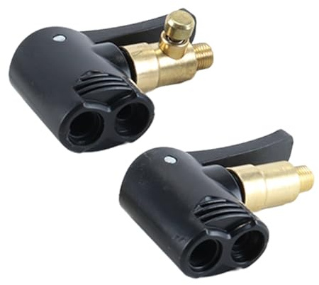Alide Adaptador de válvula de bicicleta de doble cabezal, 2 unidades, conectores Presta y Schrader, multiusos, para bomba de neumáticos de bicicleta.