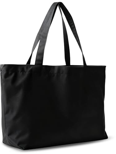 Luabue Borse Totali in Cotone Grande 51 x 17 x 37 cm Nero