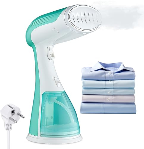 Dampfglätter, Steamer Dampfglätter, 1500W 25g/min Dampfbürste Handbügeleisen Dampfbügeleisen Dampfbügler mit 330ml Wassertank, Starker Dampf, Dampfbürste für Kleidung, Tragbarer Reisebügeleisen für He
