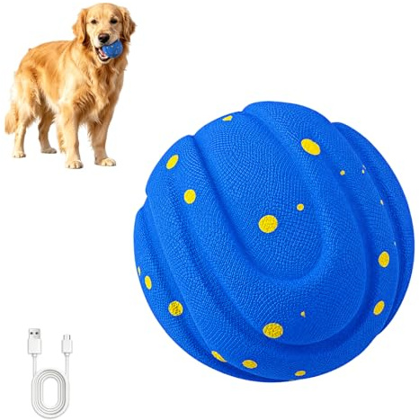 BIRDTOBR Interaktiver Hundeball,Hundespielzeug Ball,3 Spielmodi USB Wiederaufladbar Intelligentes Spielzeug,Self Moving Dog Ball für Hunde,Geeignet für Welpen mittlere und große Hunde(Blau)