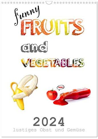 funny FRUITS and VEGETABLES - lustiges Obst und Gemüse (Wandkalender 2024 DIN A3 hoch), CALVENDO Monatskalender: Obst und Gemüse zeigen sich von ihrer lustigen Seite. (CALVENDO Lifestyle)