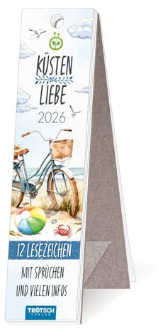 Trötsch Lesezeichenkalender Küstenliebe 2026: Aufstellkalender Tischkalender