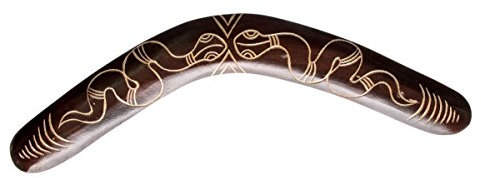 Ciffre 40cm Bumerang Bummerang Boomerang Deko Fair Trade Geschnitzt Schlange Australien