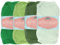 Cotton Select Sport Weight Yarn Color Palette Pack - 100% Fine Cotton - Shades of Green - 4 Skeins