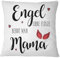 Tassenbrennerei Kissen Engel ohne Flügel nennt Man Mama - Geschenk zum Muttertag oder Geburtstag (Rot)