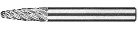PFERD HM-Frässtift, Rundbogenform RBF, Zahnung ALLROUND, Frässtift-ø 6mm, Schaft-ø 6mm, Länge 55mm, 21001029 – für den vielseitigen Einsatz auf den wichtigsten industriell verwendeten Werkstoffen