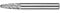 PFERD HM-Frässtift, Rundbogenform RBF, Zahnung ALLROUND, Frässtift-ø 6mm, Schaft-ø 6mm, Länge 55mm, 21001029 – für den vielseitigen Einsatz auf den wichtigsten industriell verwendeten Werkstoffen