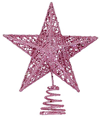 BinaryABC Decorazione per albero di Natale, decorazione per albero di Natale, 20 cm, colore: rosa