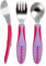 Vital Baby NOURISH Big Kid Cutlery - Stainless Steel Toddler Cutlery Set - 3pk - Chunky Handles - Fizz