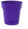 Mintra Home Pot de Fleurs Rond - Plastique Incassable - sans BPA – 21.6 cm - Planter des Fleurs, Jardinage, Plantes - Durable pour Intérieur, Extérieur, Terrasse, Pelouse (Violet)