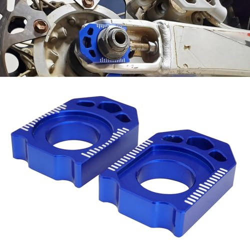 JFG RACING Ajusteur Chaîne Blocs Essieu Arrière Moto en Aluminium CNC pour YZ125 YZ250 YZ250F YZ450F YZ125X YZ250X YZ450FX YZ250FX WR250F WR450F WR250R WR250X