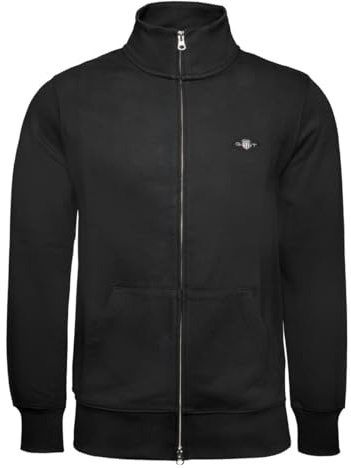 GANT Men's Regular Shield Zip Sweatshirt, Grey