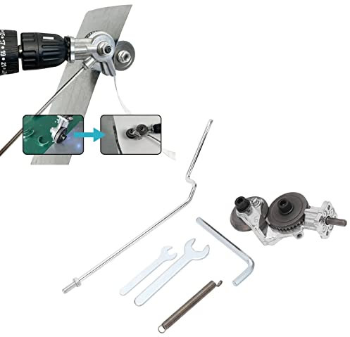 ViaGasaFamido Electric Drill Refitting Plate Cutter Shears Alloy Steel Plate Shears Transformer Cutter Tailor with Adapter for Cutting Paper Metal Sheets 12-21V Lithium Electric Drill