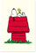 Spreadshirt Peanuts Snoopy Woodstock Und Die Hundehütte Poster 40x60 cm, One size, Weiß